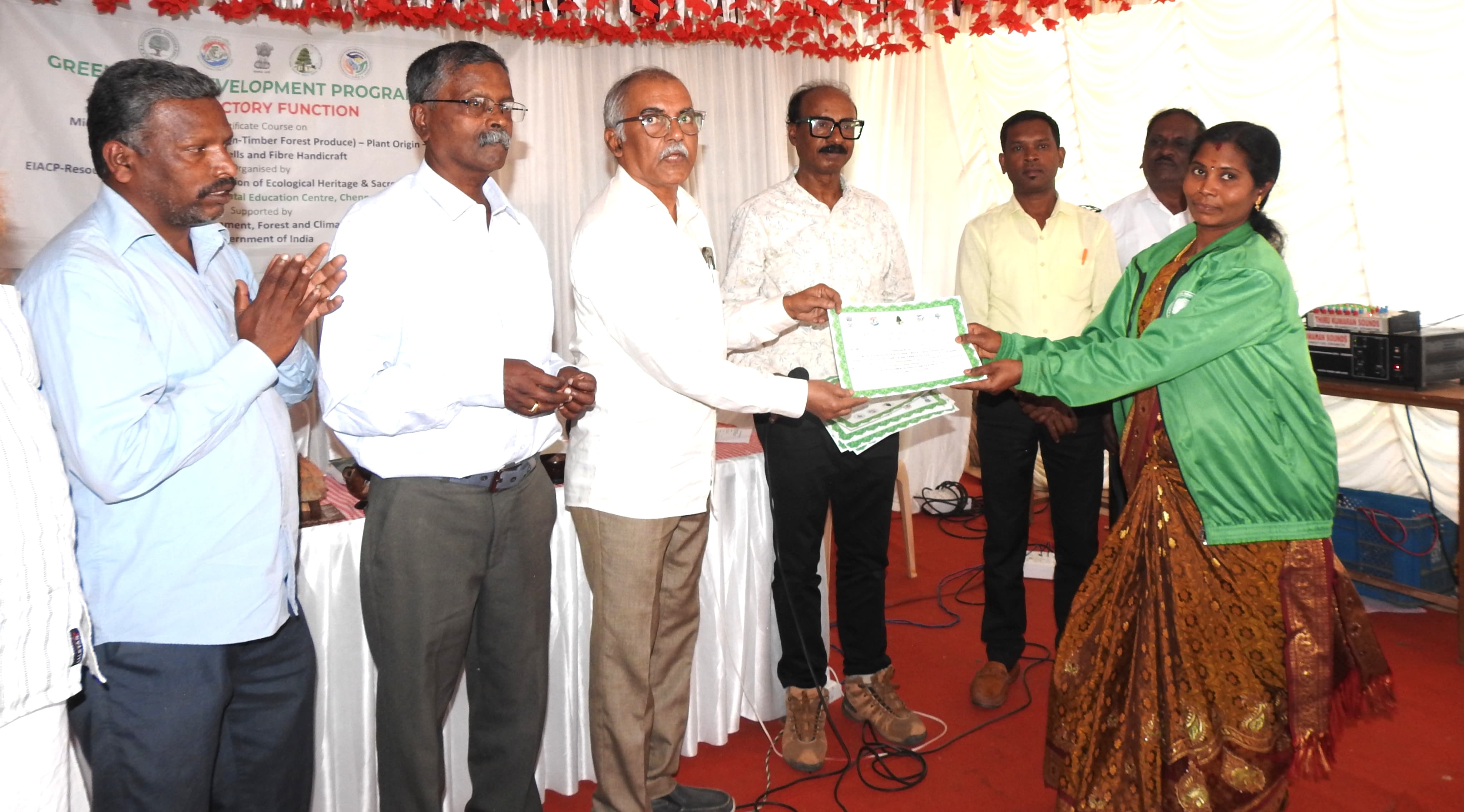 Dr. P. Sudhakar, Director and EIACP Coordinator, CPREEC, Chennai distributed the Course Completion C